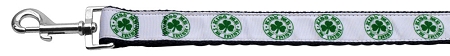 Kiss Me - I'm Irish Nylon Ribbon Dog Collars 1 wide 6ft Leash